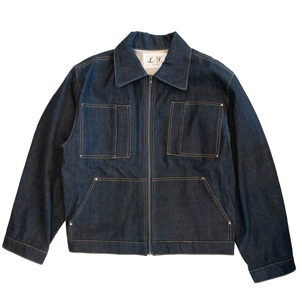 Men's Work Jacket Raw Denim Durable Workwear | LW Studios